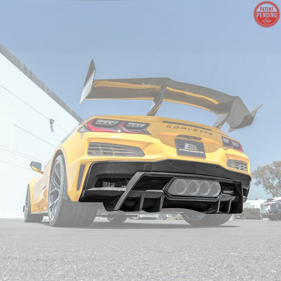 2023-Up Corvette C8 Z06 Rear Bumper Finned Diffuser