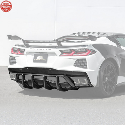 2020-Up Corvette C8 Rear Bumper Diffuser Quad Exit