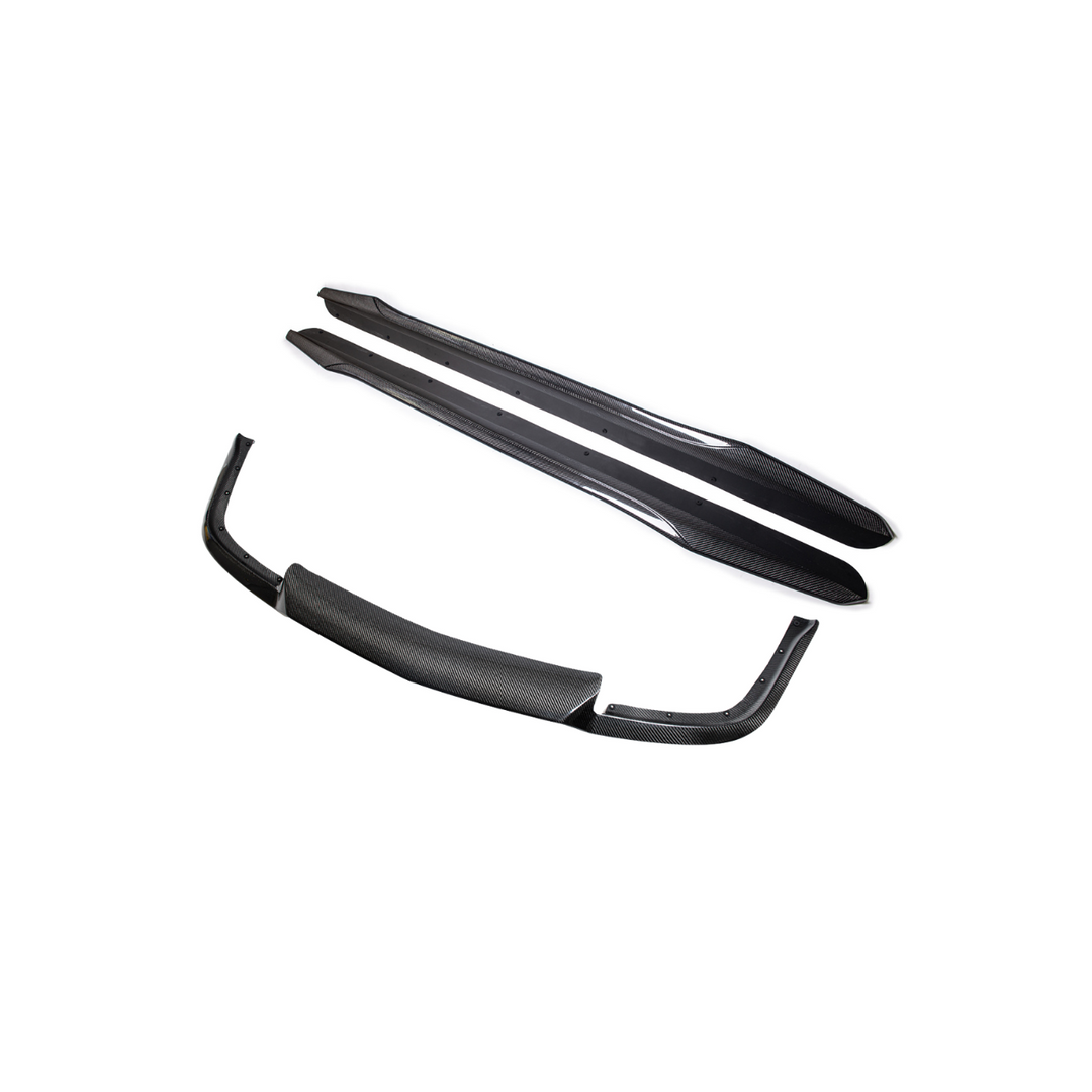 2003-08 Cadillac CTS-V | CARBON FIBER Package Front Lip Splitter &amp; Side Skirts