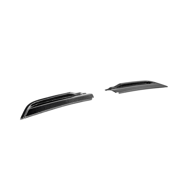 2021-Up Ford F-150 Carbon Fiber Raptor R Style Front Hood Vent Side Trim Bezel Replacements Carbon Fiber VENT-1077-BKCF