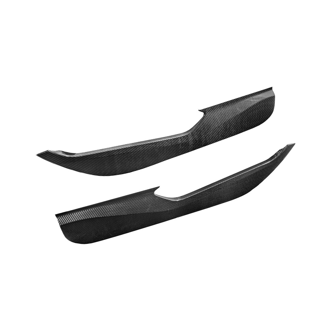 Corvette C8 Dry Carbon Fiber Interior Front Lower Door Kick Panel Cover Overlays Carbon Fiber VENT-1339-BKCF
