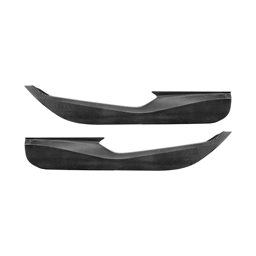 Corvette C8 Dry Carbon Fiber Interior Front Lower Door Kick Panel Cover Overlays Carbon Fiber VENT-1339-BKCF