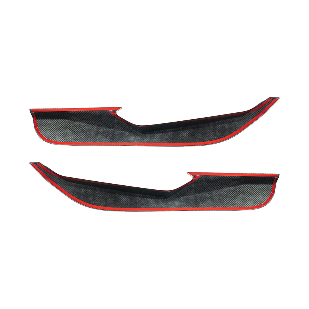 Corvette C8 Dry Carbon Fiber Interior Front Lower Door Kick Panel Cover Overlays Carbon Fiber VENT-1339-BKCF