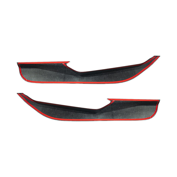 Corvette C8 Dry Carbon Fiber Interior Front Lower Door Kick Panel Cover Overlays Carbon Fiber VENT-1339-BKCF