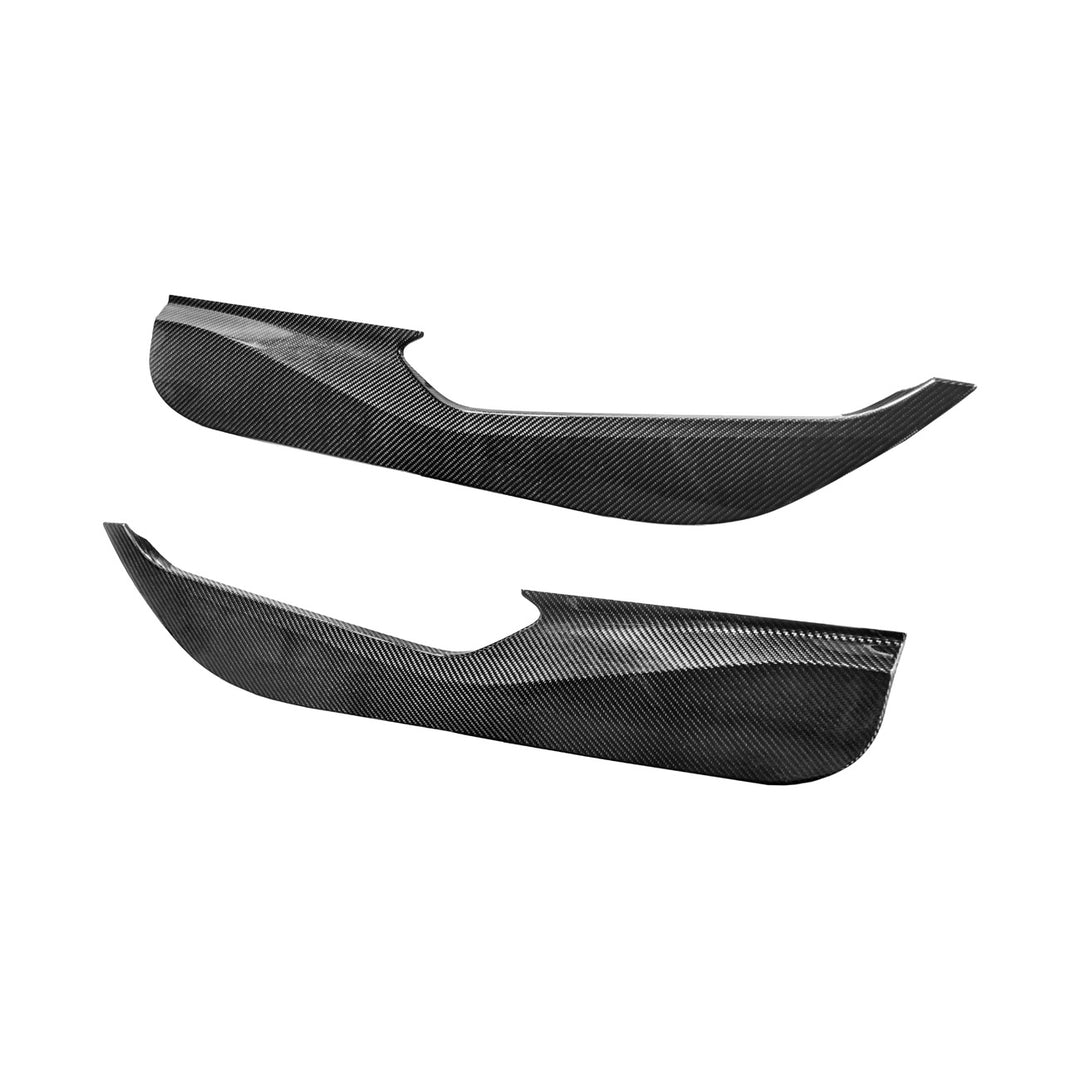 Corvette C8 Dry Carbon Fiber Interior Front Lower Door Kick Panel Cover Overlays Carbon Fiber VENT-1339-BKCF