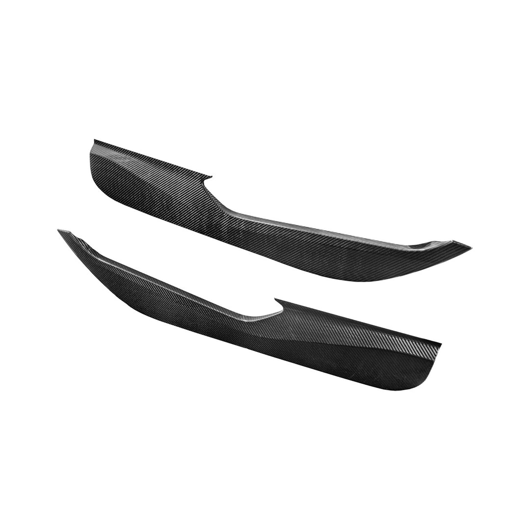 Corvette C8 Dry Carbon Fiber Interior Front Lower Door Kick Panel Cover Overlays Carbon Fiber VENT-1339-BKCF