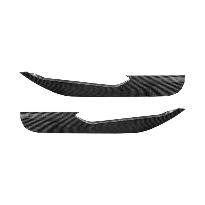 Corvette C8 Dry Carbon Fiber Interior Front Lower Door Kick Panel Cover Overlays Carbon Fiber VENT-1339-BKCF
