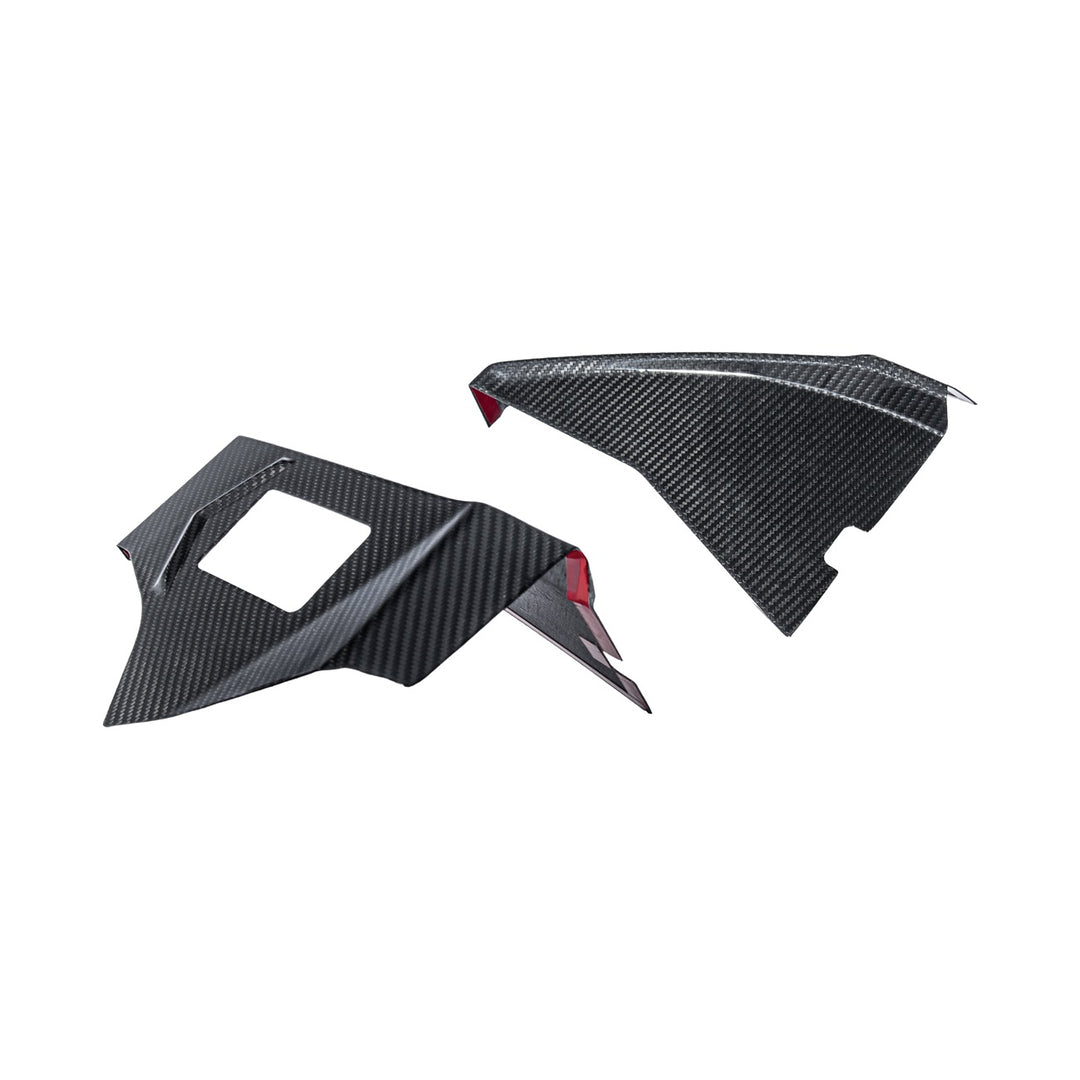 Corvette C8 Dry Carbon Fiber Rear Hatch Hinge Pillar Trim Cover Overlays Carbon Fiber VENT-1340-BKCF
