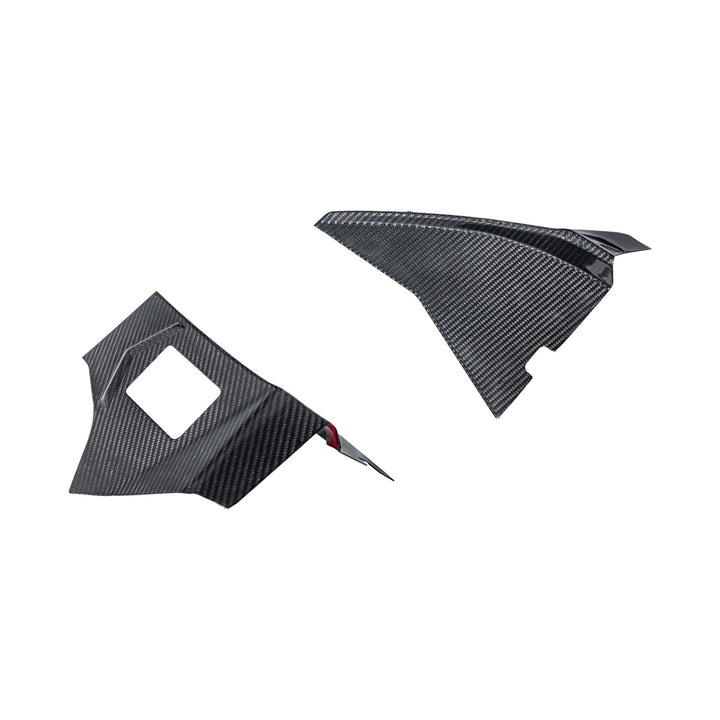 Corvette C8 Dry Carbon Fiber Rear Hatch Hinge Pillar Trim Cover Overlays Carbon Fiber VENT-1340-BKCF