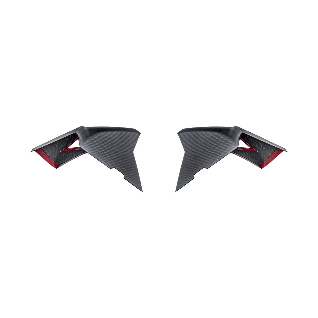 Corvette C8 Dry Carbon Fiber Rear Hatch Hinge Pillar Trim Cover Overlays Carbon Fiber VENT-1340-BKCF