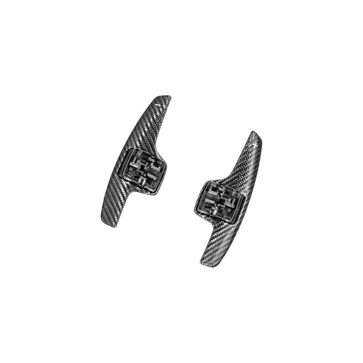 Corvette C7 Carbon Fiber Factory Extended Style Paddle Shifter Extensions VENT-1351-BKCF