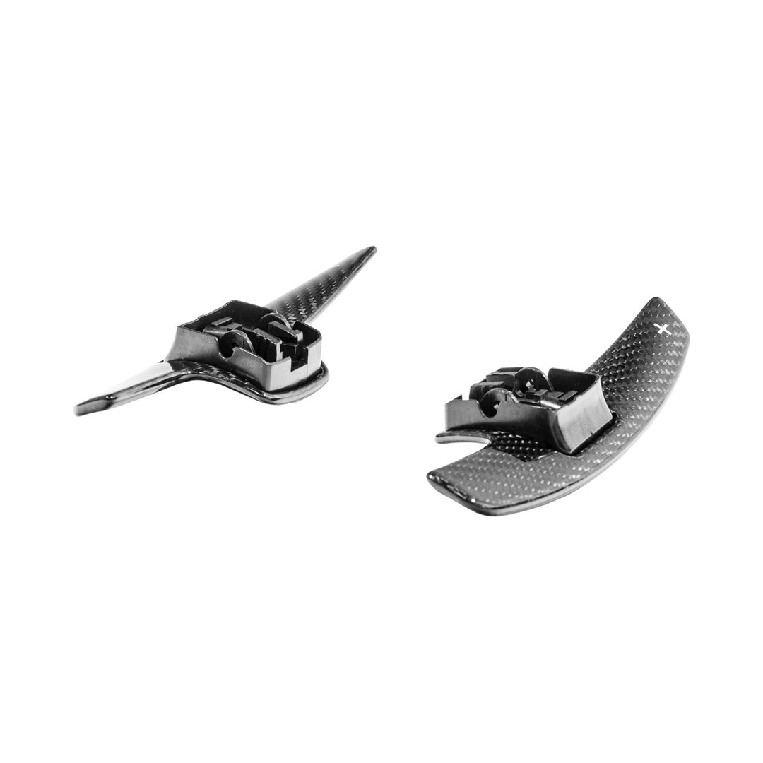 Corvette C7 Carbon Fiber Factory Extended Style Paddle Shifter Extensions VENT-1351-BKCF