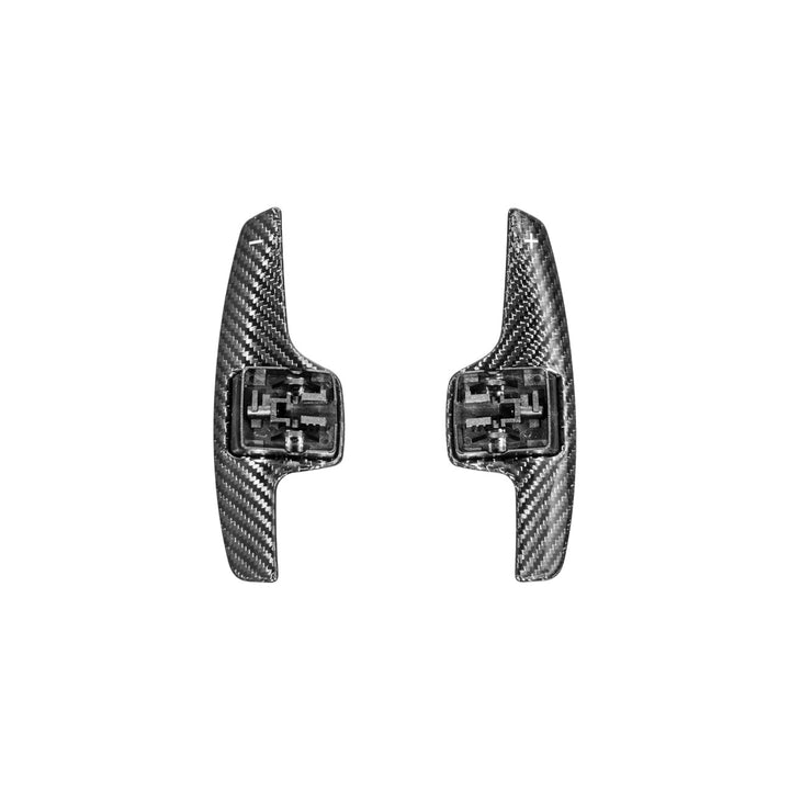 Corvette C7 Carbon Fiber Factory Extended Style Paddle Shifter Extensions VENT-1351-BKCF