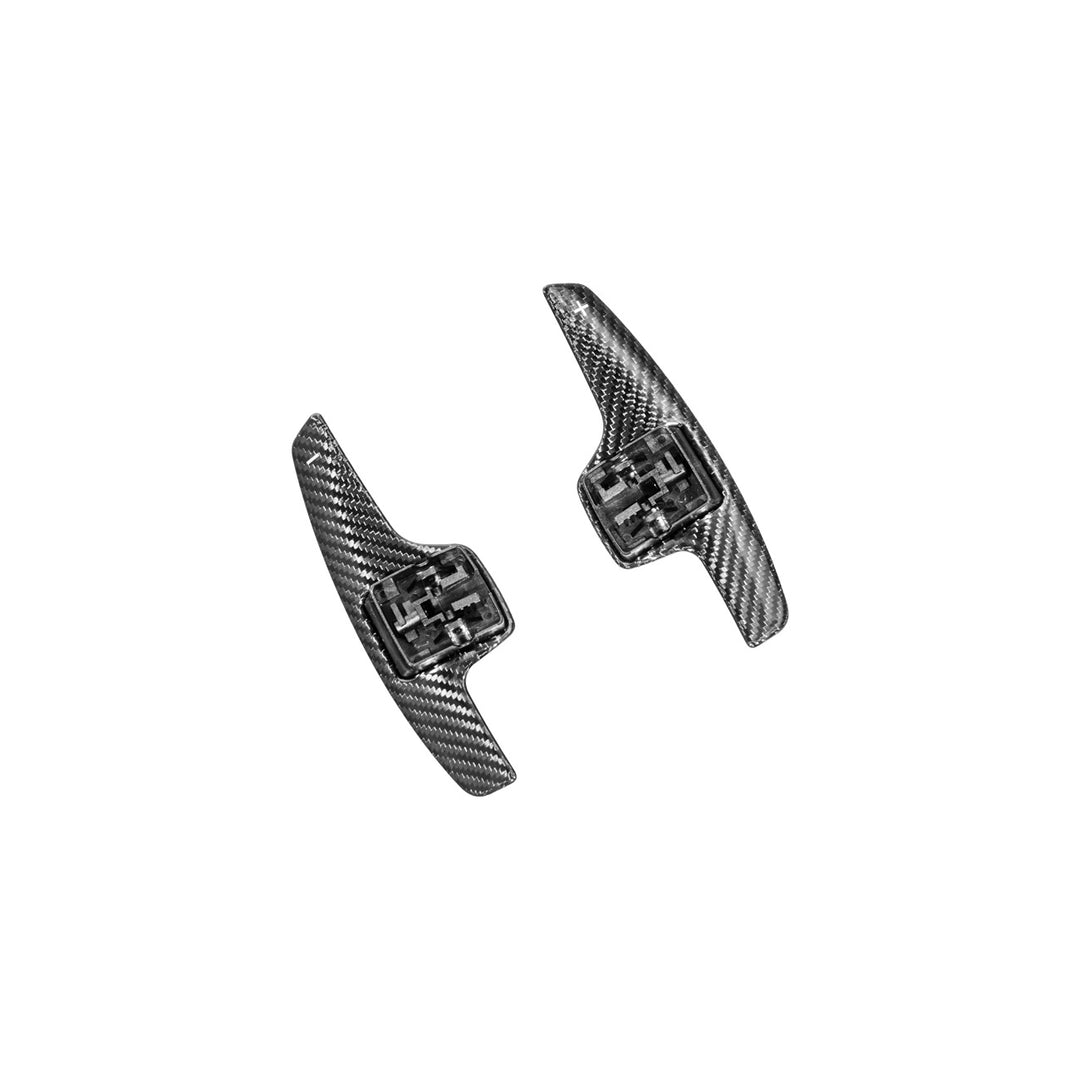 Corvette C7 Carbon Fiber Factory Extended Style Paddle Shifter Extensions VENT-1351-BKCF