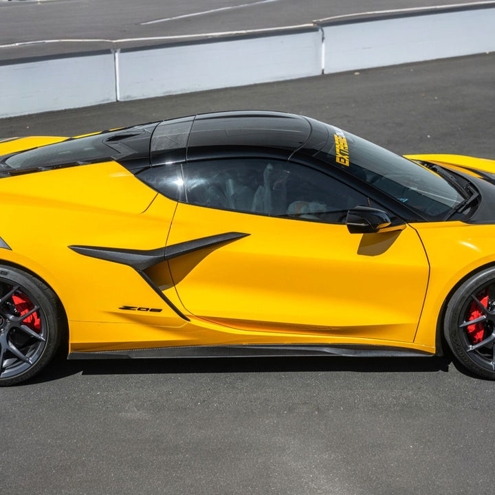 Corvette C8 Dry Carbon Fiber Side Air Intake Door Garnish Lower Trim Carbon Fiber VENT-1368-BKCF