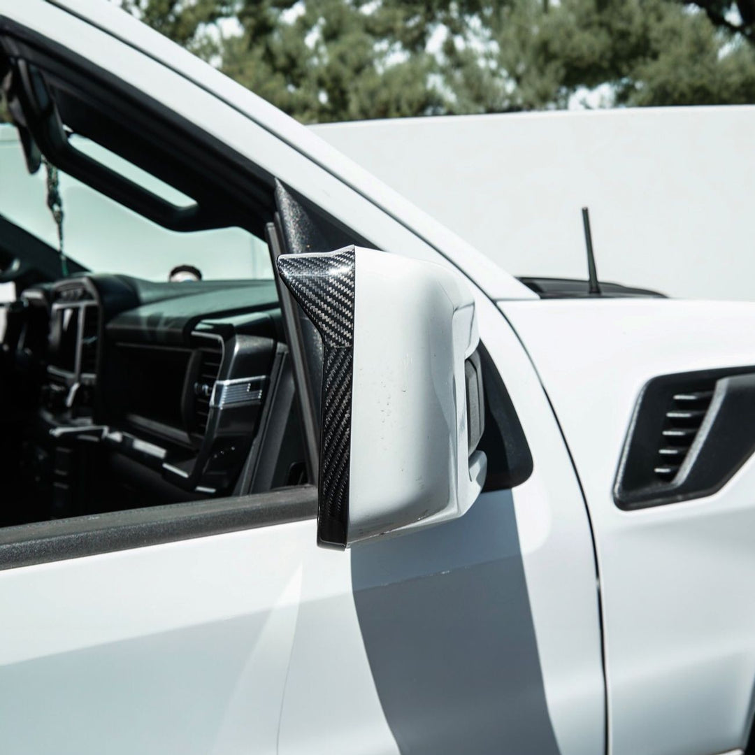 2021-Up Ford F-150 Carbon Fiber Factory Style Side Mirror Frame Carbon Fiber VENT-1370-BKCF