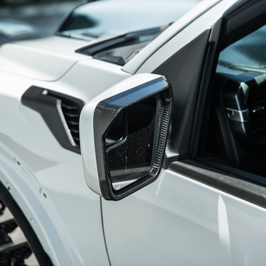 2021-Up Ford F-150 Carbon Fiber Factory Style Side Mirror Frame Carbon Fiber VENT-1370-BKCF