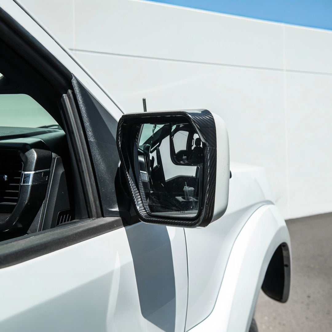 2021-Up Ford F-150 Carbon Fiber Factory Style Side Mirror Frame Carbon Fiber VENT-1370-BKCF