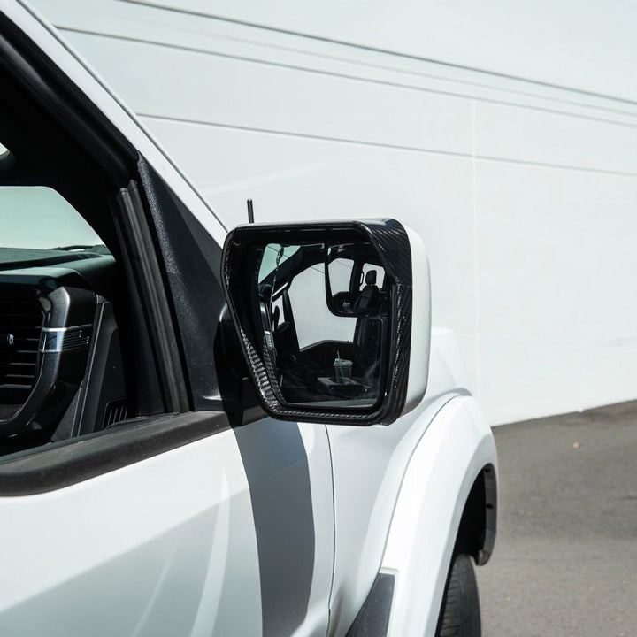 2021-Up Ford F-150 Carbon Fiber Factory Style Side Mirror Frame Carbon Fiber VENT-1370-BKCF