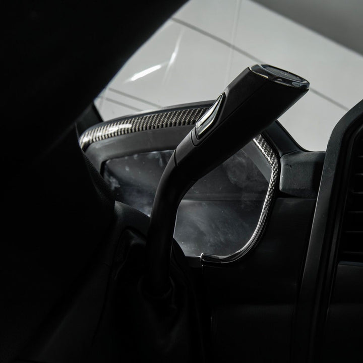 2021-Up Ford F-150 / F-150 Lightning Dry Carbon Fiber Dashboard Instrument Cluster Gauge Panel Trim Overlay Glossy 3K Twill Weave Carbon Fiber VENT-1373-BKCF