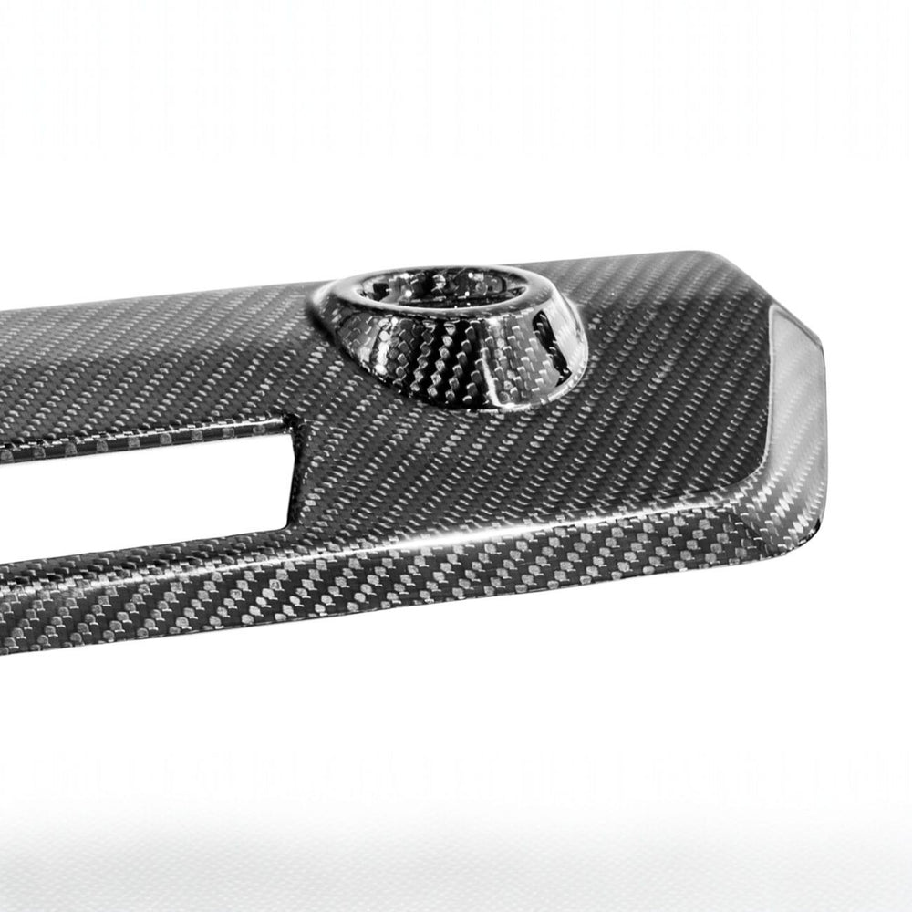 2021-Up Ford F-150 & F-150 Lightning Dry Carbon Fiber Tailgate Handle Cover Overlay Glossy 3K Twill Weave Carbon Fiber VENT-1374-BKCF
