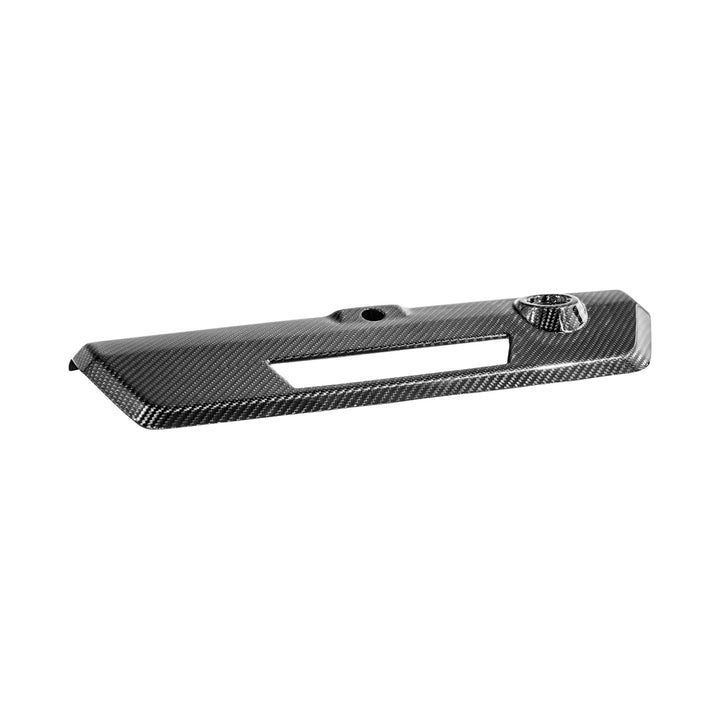 2021-Up Ford F-150 &amp; F-150 Lightning Dry Carbon Fiber Tailgate Handle Cover Overlay Glossy 3K Twill Weave Carbon Fiber VENT-1374-BKCF