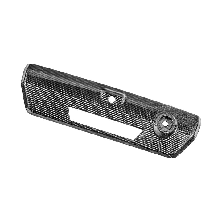 2021-Up Ford F-150 &amp; F-150 Lightning Dry Carbon Fiber Tailgate Handle Cover Overlay Glossy 3K Twill Weave Carbon Fiber VENT-1374-BKCF