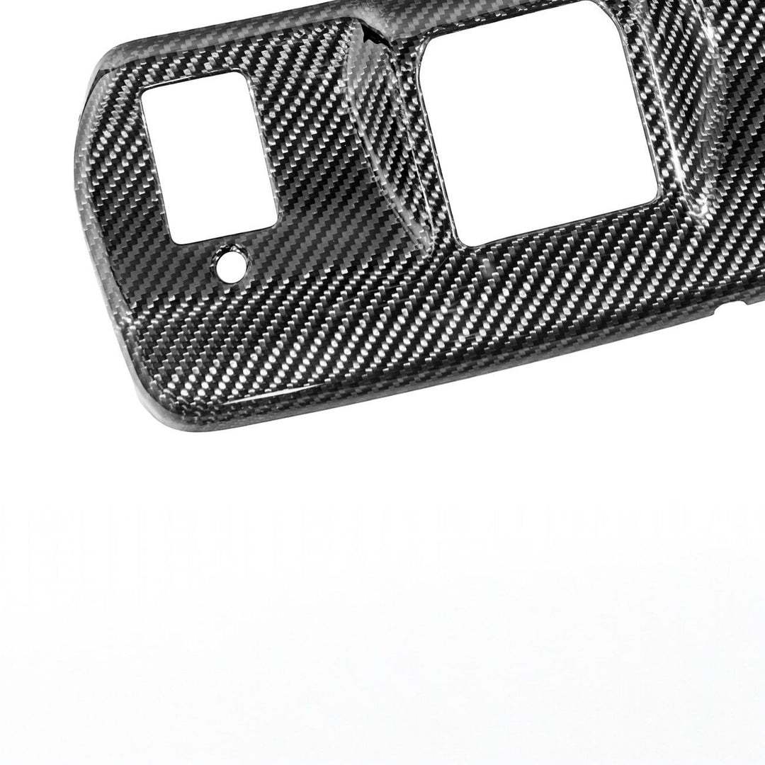 2021-Up Ford F-150 / F-150 Lightning Dry Carbon Fiber Rear View Mirror Panel Cover Overlays Glossy 3K Twill Weave Carbon Fiber VENT-1375-BKCF