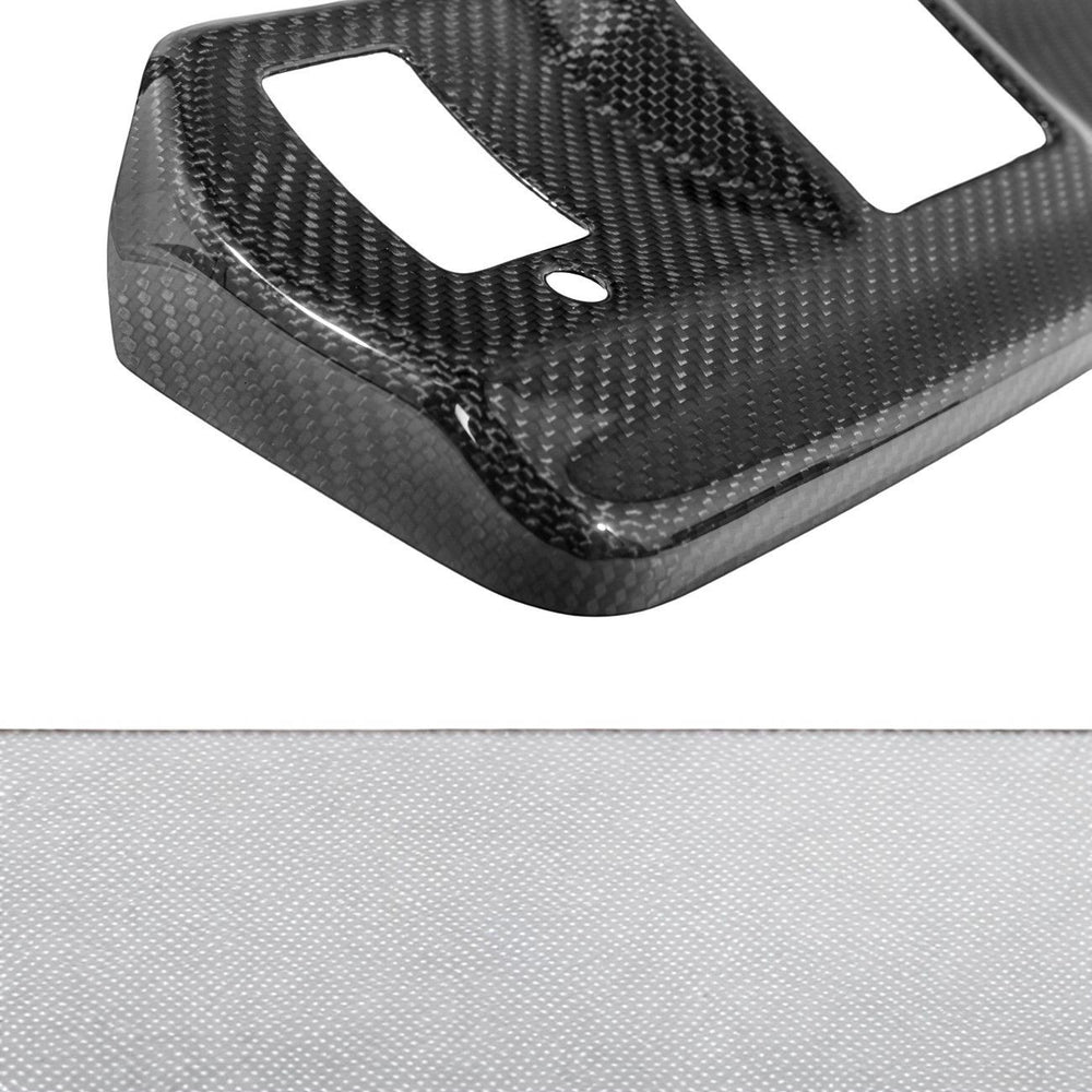 2021-Up Ford F-150 Dry Carbon Fiber Overhead Console Reading Light Panel Cover Overlay Glossy 3K Twill Weave Carbon Fiber VENT-1375-BKCF