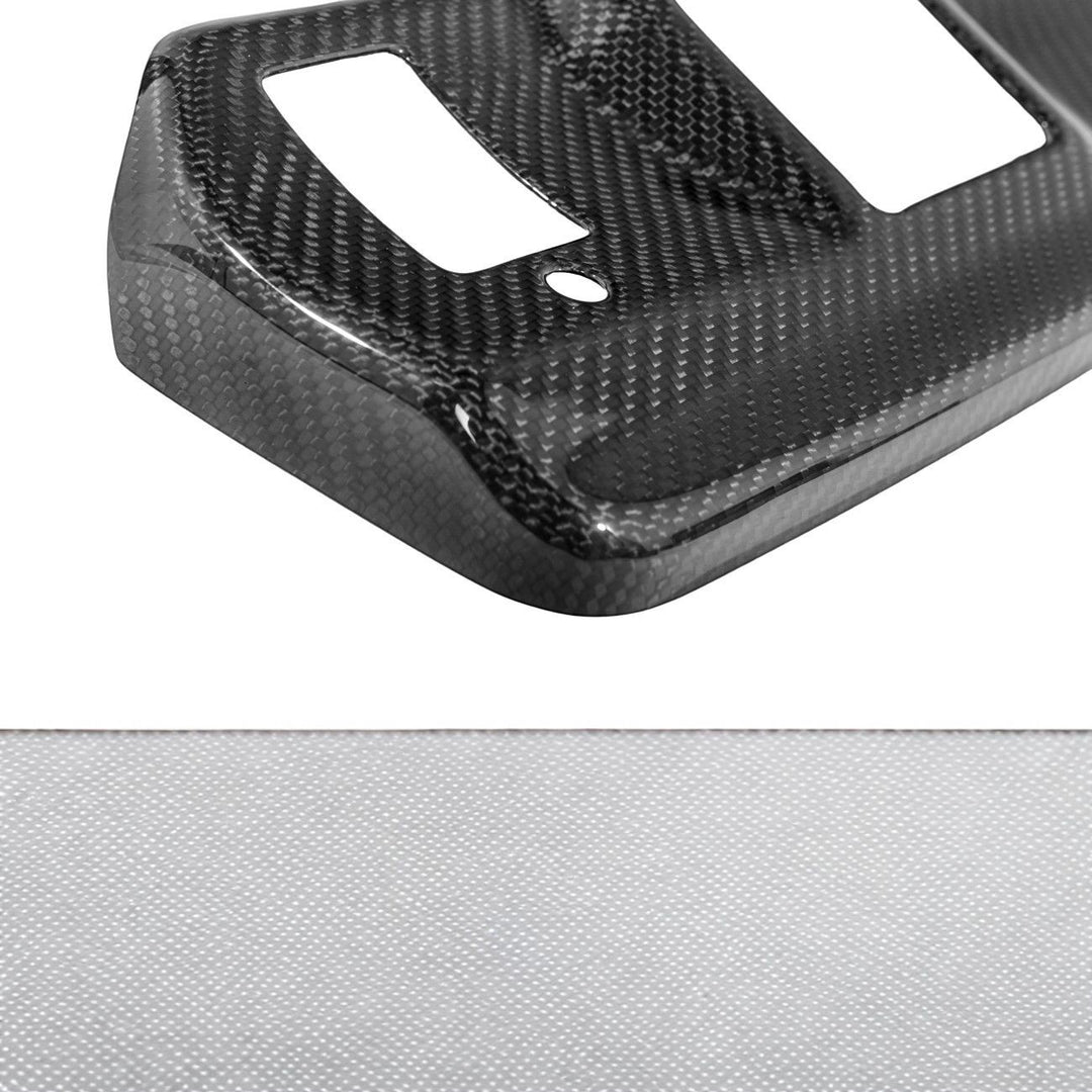 2021-Up Ford F-150 Dry Carbon Fiber Overhead Console Reading Light Panel Cover Overlay Glossy 3K Twill Weave Carbon Fiber VENT-1375-BKCF