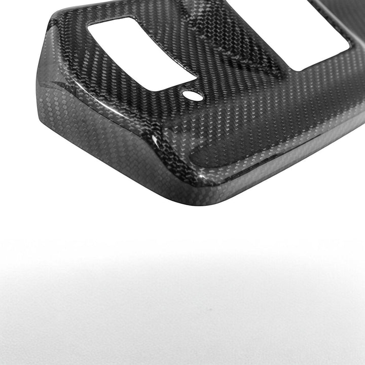 2021-Up Ford F-150 / F-150 Lightning Dry Carbon Fiber Rear View Mirror Panel Cover Overlays Glossy 3K Twill Weave Carbon Fiber VENT-1375-BKCF