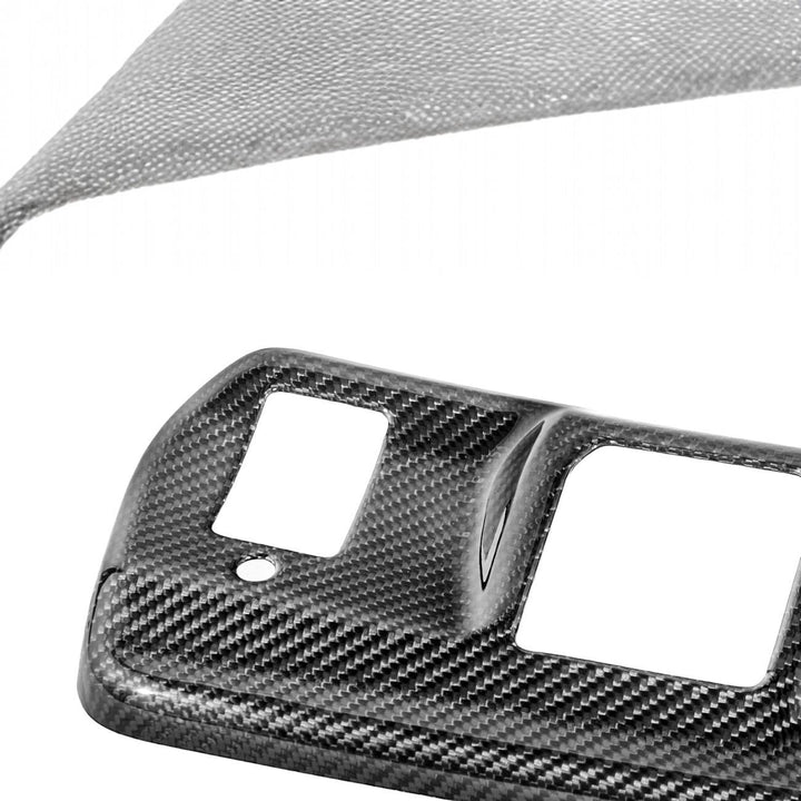 2021-Up Ford F-150 / F-150 Lightning Dry Carbon Fiber Rear View Mirror Panel Cover Overlays Glossy 3K Twill Weave Carbon Fiber VENT-1375-BKCF