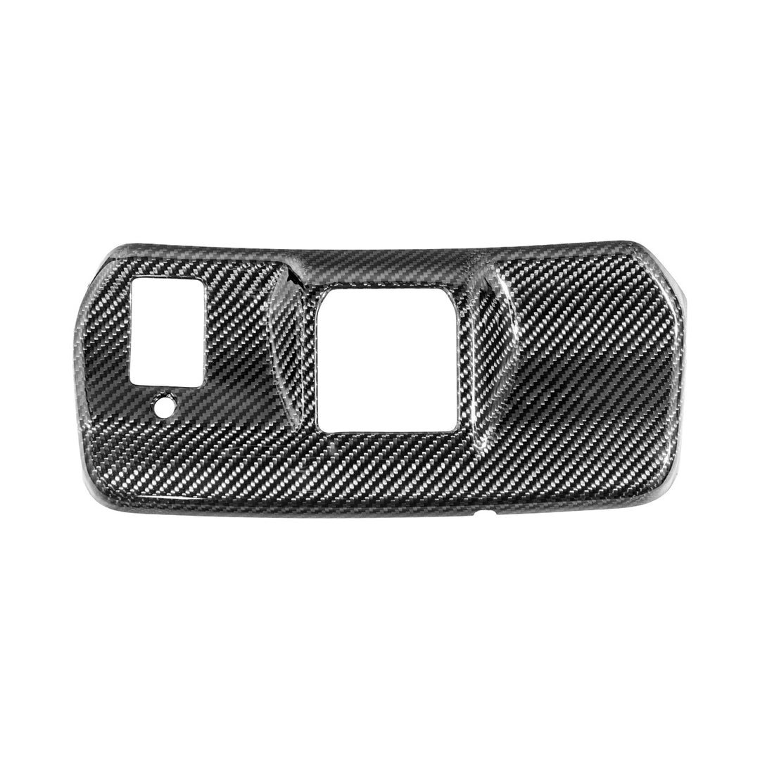 2021-Up Ford F-150 / F-150 Lightning Dry Carbon Fiber Rear View Mirror Panel Cover Overlays Glossy 3K Twill Weave Carbon Fiber VENT-1375-BKCF