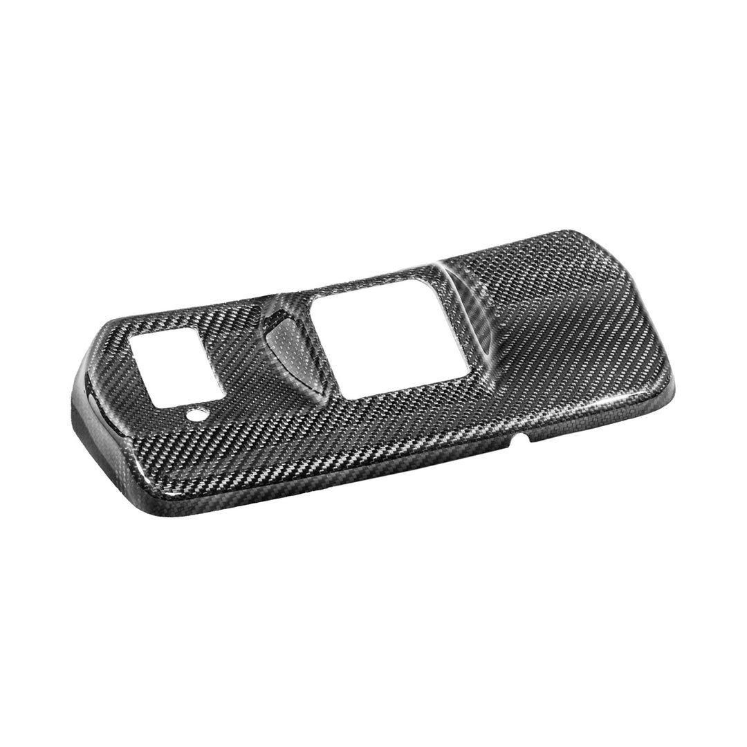 2021-Up Ford F-150 Dry Carbon Fiber Overhead Console Reading Light Panel Cover Overlay Glossy 3K Twill Weave Carbon Fiber VENT-1375-BKCF