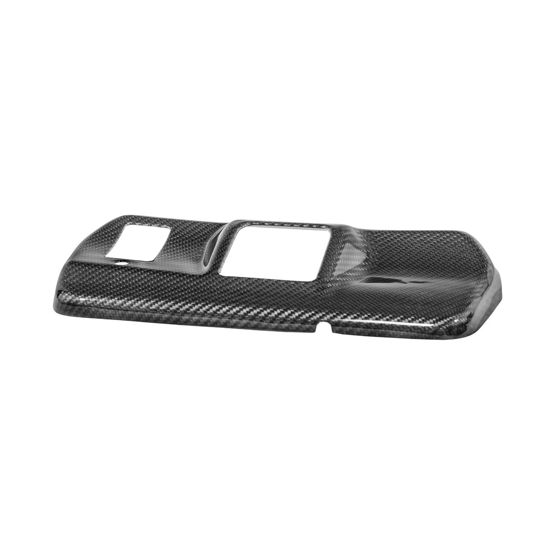 2021-Up Ford F-150 / F-150 Lightning Dry Carbon Fiber Rear View Mirror Panel Cover Overlays Glossy 3K Twill Weave Carbon Fiber VENT-1375-BKCF