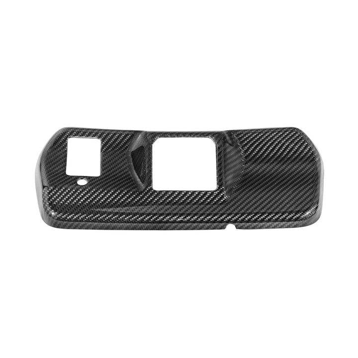 2021-Up Ford F-150 Dry Carbon Fiber Overhead Console Reading Light Panel Cover Overlay Glossy 3K Twill Weave Carbon Fiber VENT-1375-BKCF