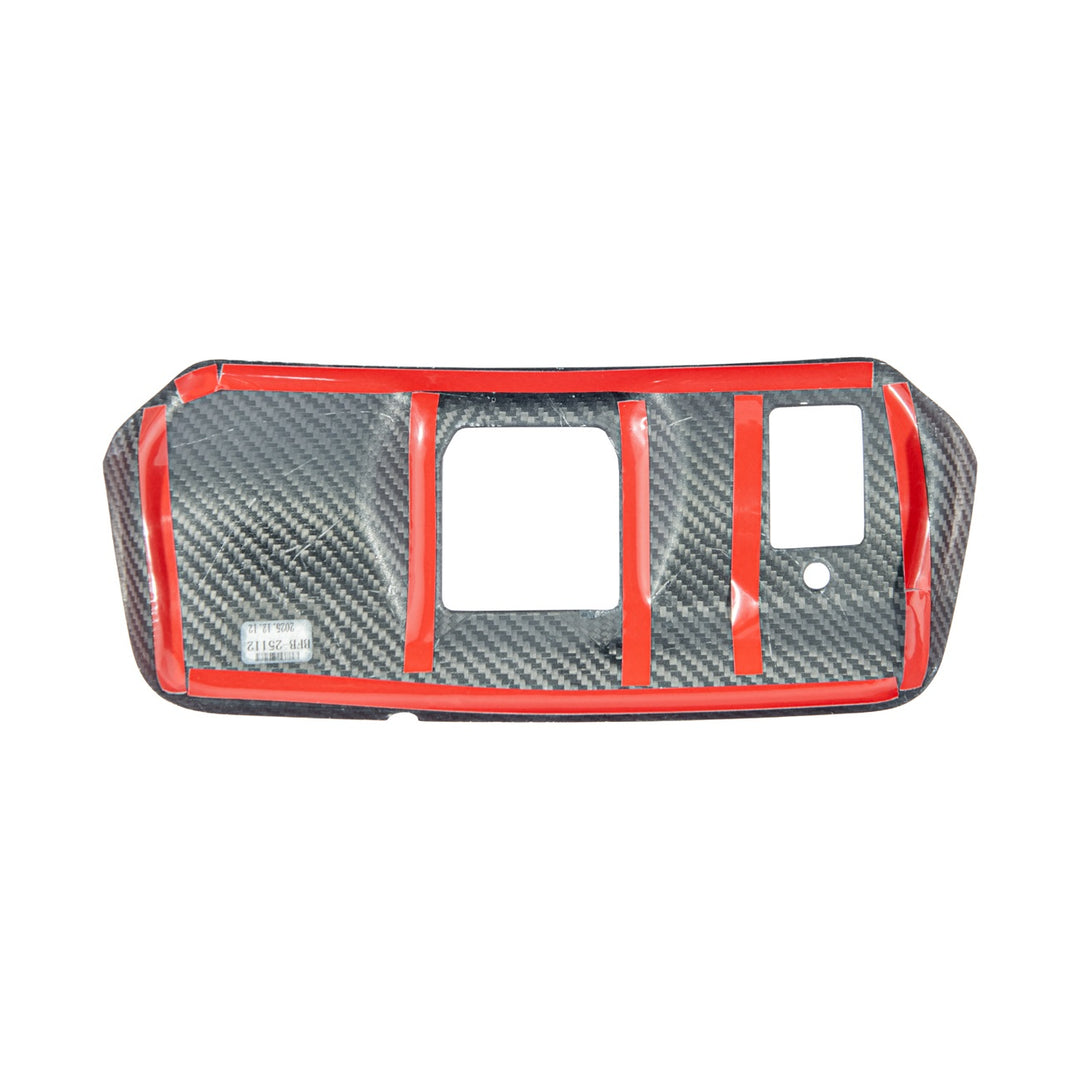 2021-Up Ford F-150 / F-150 Lightning Dry Carbon Fiber Rear View Mirror Panel Cover Overlays Glossy 3K Twill Weave Carbon Fiber VENT-1375-BKCF