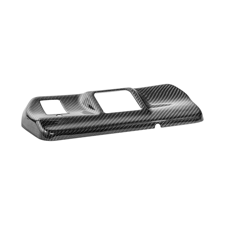 2021-Up Ford F-150 / F-150 Lightning Dry Carbon Fiber Rear View Mirror Panel Cover Overlays Glossy 3K Twill Weave Carbon Fiber VENT-1375-BKCF