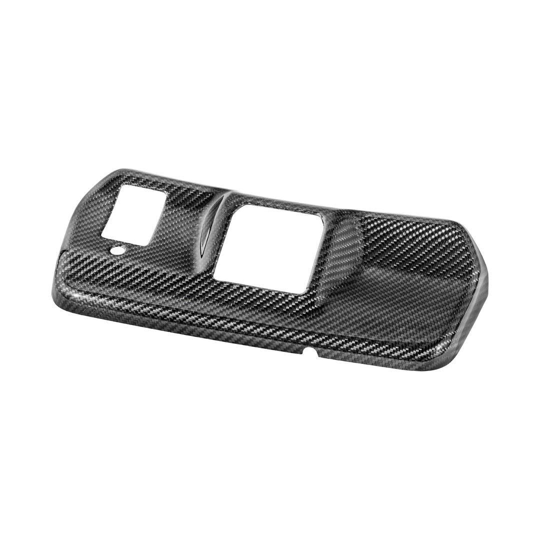 2021-Up Ford F-150 / F-150 Lightning Dry Carbon Fiber Rear View Mirror Panel Cover Overlays Glossy 3K Twill Weave Carbon Fiber VENT-1375-BKCF