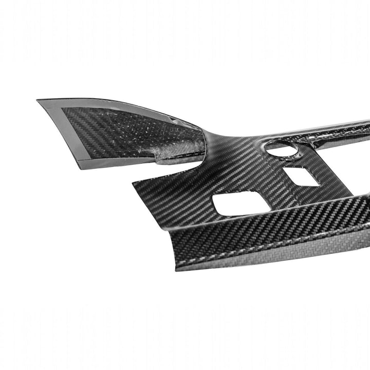 Corvette C7 Dry Carbon Fiber Center Infotainment Instrument Panel Cluster Trim Plate Cover Overlay Glossy 3K Twill Weave Carbon Fiber VENT-1400-BKCF