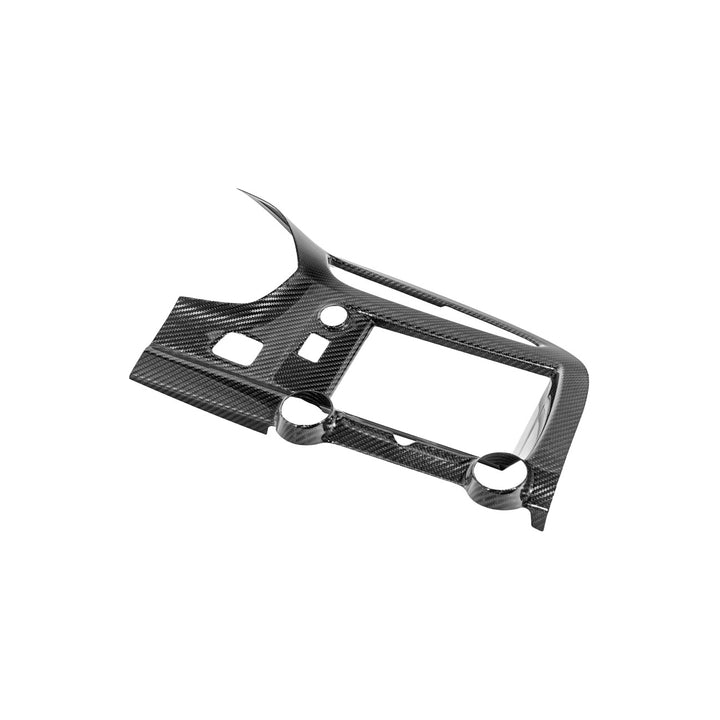 Corvette C7 Dry Carbon Fiber Center Infotainment Instrument Panel Cluster Trim Plate Cover Overlay Glossy 3K Twill Weave Carbon Fiber VENT-1400-BKCF