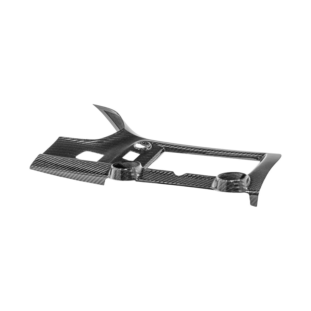 Corvette C7 Dry Carbon Fiber Center Infotainment Instrument Panel Cluster Trim Plate Cover Overlay Glossy 3K Twill Weave Carbon Fiber VENT-1400-BKCF