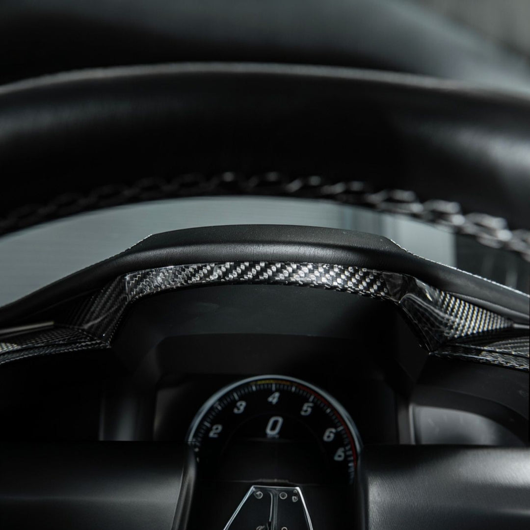 Corvette C7 Dry Carbon Fiber Gauge Cluster Trim Cover Set Carbon Fiber VENT-1411-BKCF