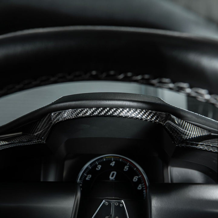 Corvette C7 Dry Carbon Fiber Gauge Cluster Trim Cover Set Carbon Fiber VENT-1411-BKCF