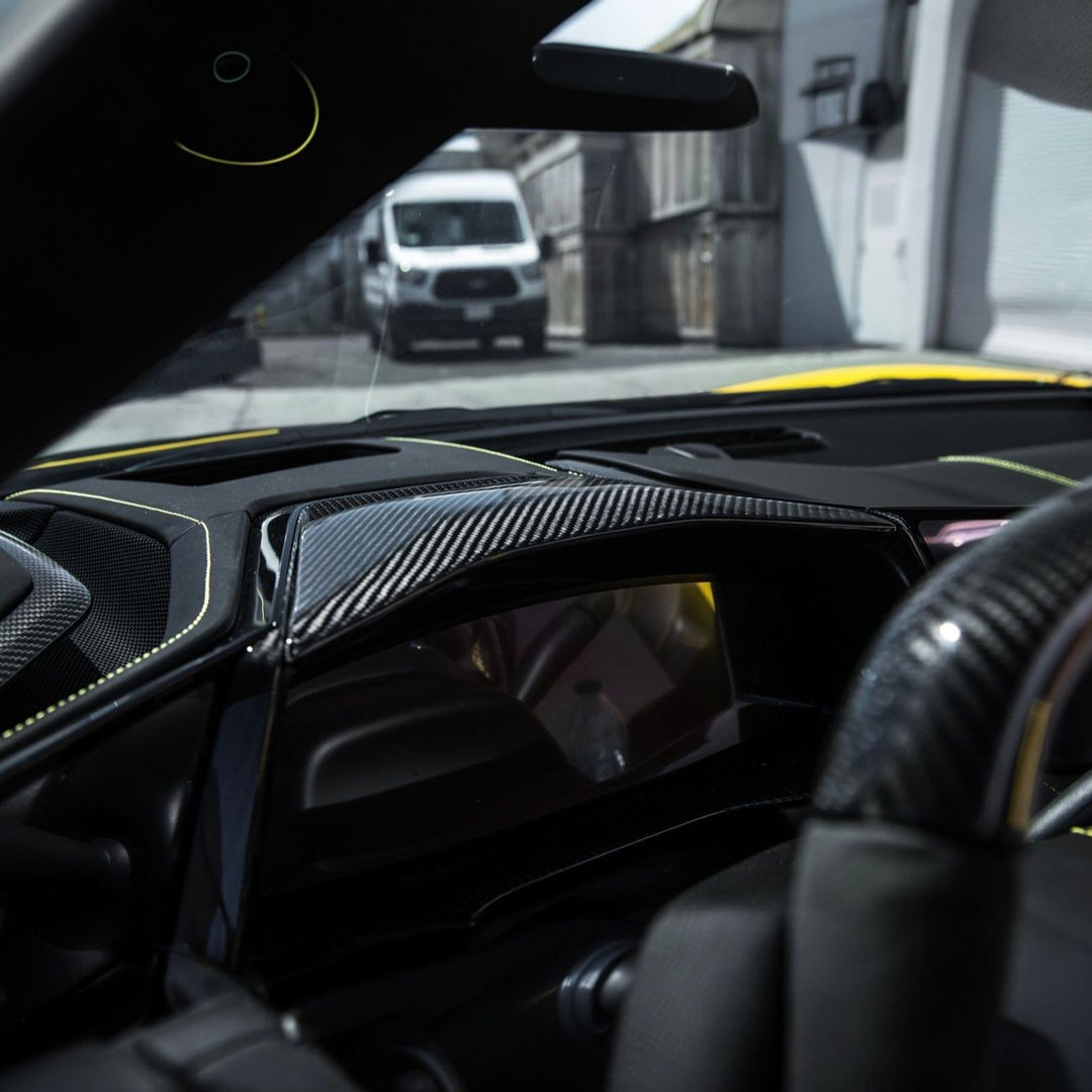 Corvette C8 Carbon Fiber Factory Style Replacement Upper Dashboard Instrument Panel Carbon Fiber VENT-1419-BKCF