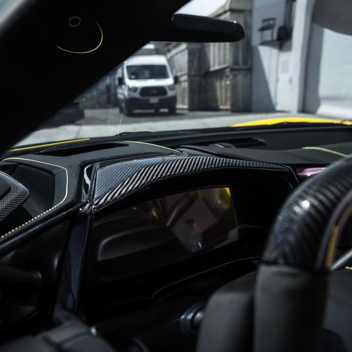 Corvette C8 Carbon Fiber Factory Style Replacement Upper Dashboard Instrument Panel Carbon Fiber VENT-1419-BKCF