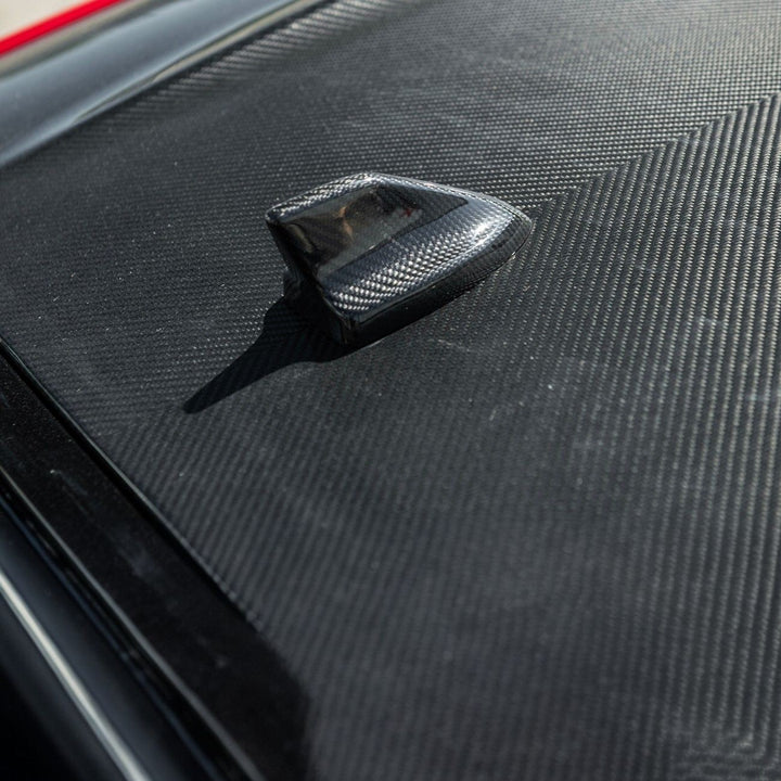 2024-Up Ford Mustang Carbon Fiber Shark Fin Roof Top Antenna Cover Carbon Fiber VENT-1460-BKCF