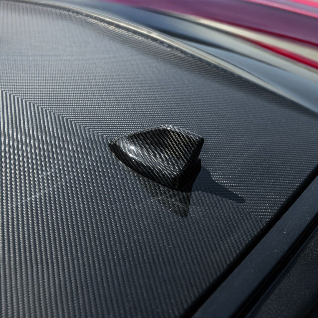 2024-Up Ford Mustang Carbon Fiber Shark Fin Roof Top Antenna Cover Carbon Fiber VENT-1460-BKCF