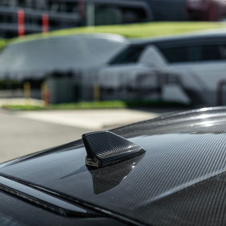 2024-Up Ford Mustang Carbon Fiber Shark Fin Roof Top Antenna Cover Carbon Fiber VENT-1460-BKCF