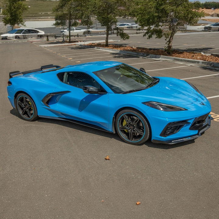 Corvette C8 Carbon Fiber GM Factory Style Replacement Side Door Scoops Carbon Fiber VENT-504-BKCF
